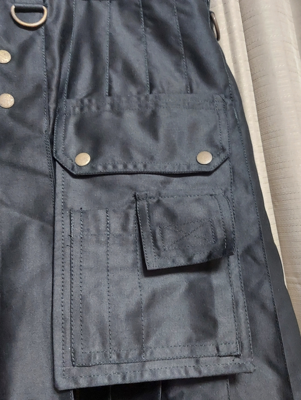 Damn Near Kilt' Em Sport Utility Kilt & Add On Leather Side Bag Black XXL - Picture 3 of 13